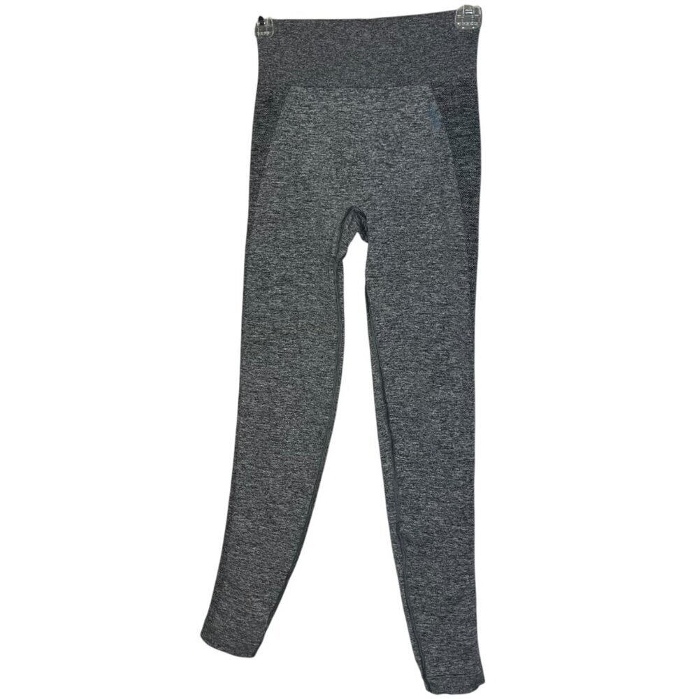5/$25 Gymshark Women's S Flex High Waist Leggings Marl Gray Blue Logo Contour